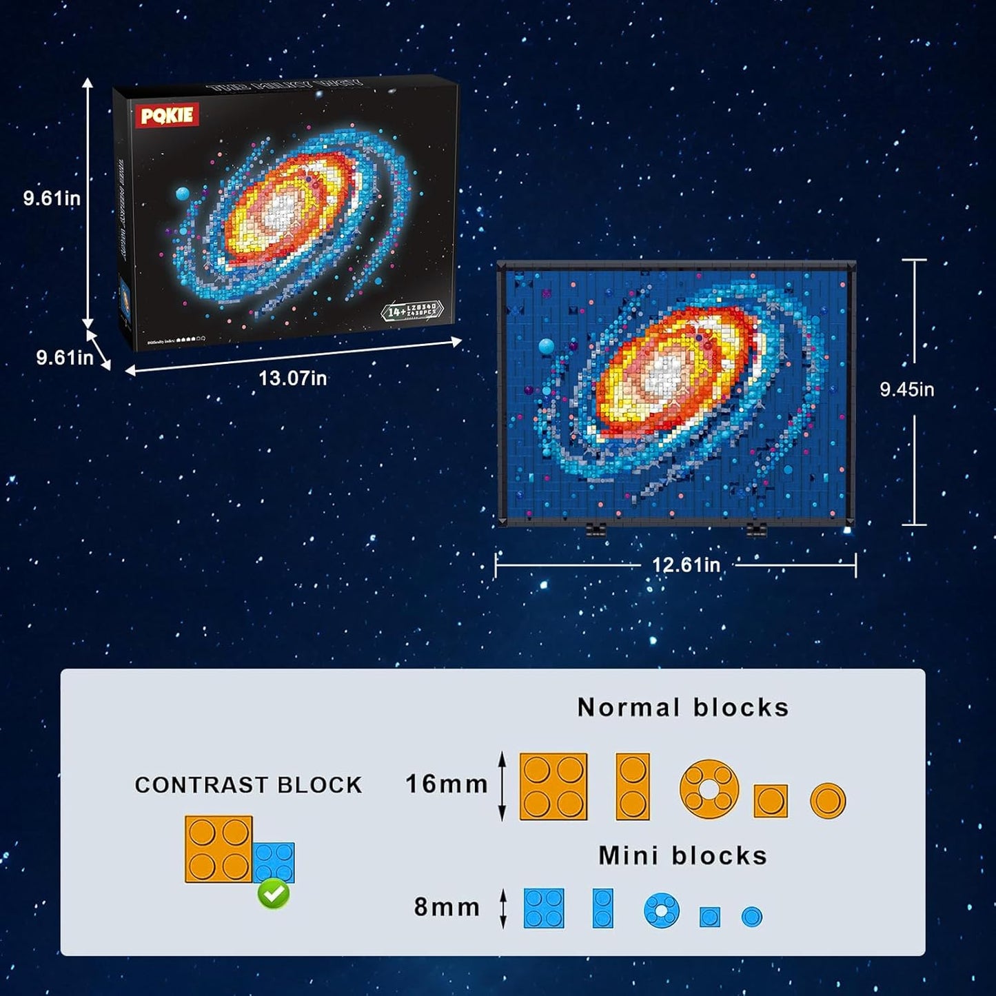 The Milky Way Galaxy Micro Mini Building Set for Adults, 2438Pcs