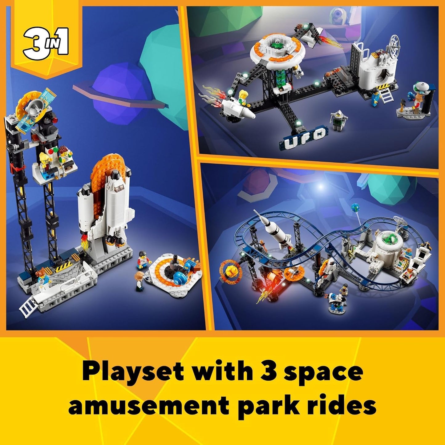 Lego Creator 3-in-1 Space Roller Coaster Building Toy Set