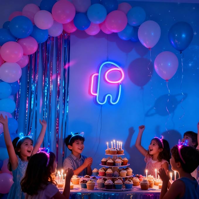 LED Space Decorating Neon Sign- Astronaut/Among Us