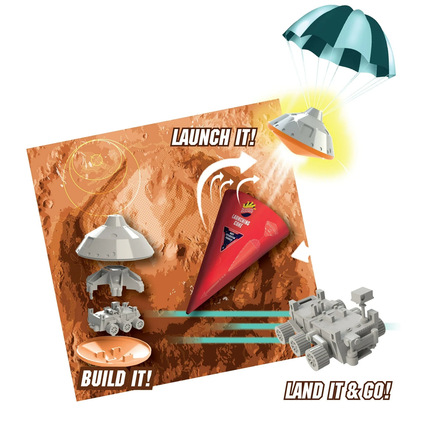 Scientific Explorer Mars Launch And Land Science Set