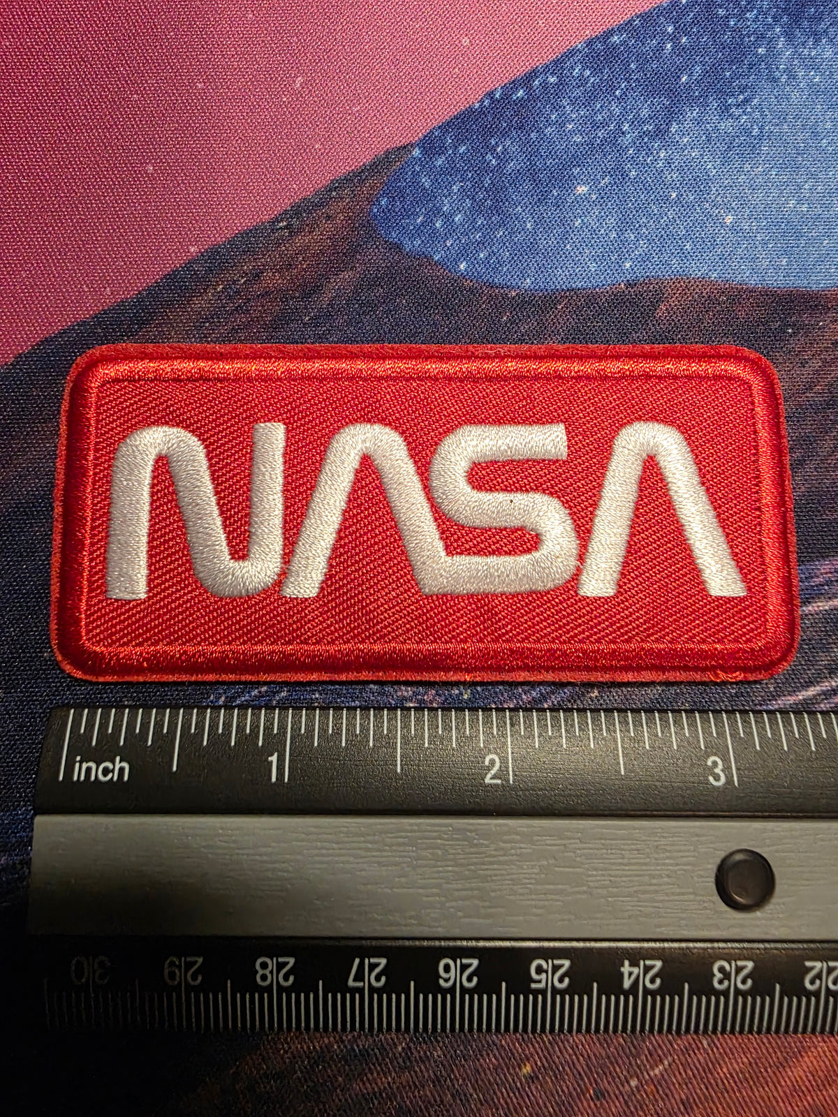 NASA- Worm Logo Iron On Patch