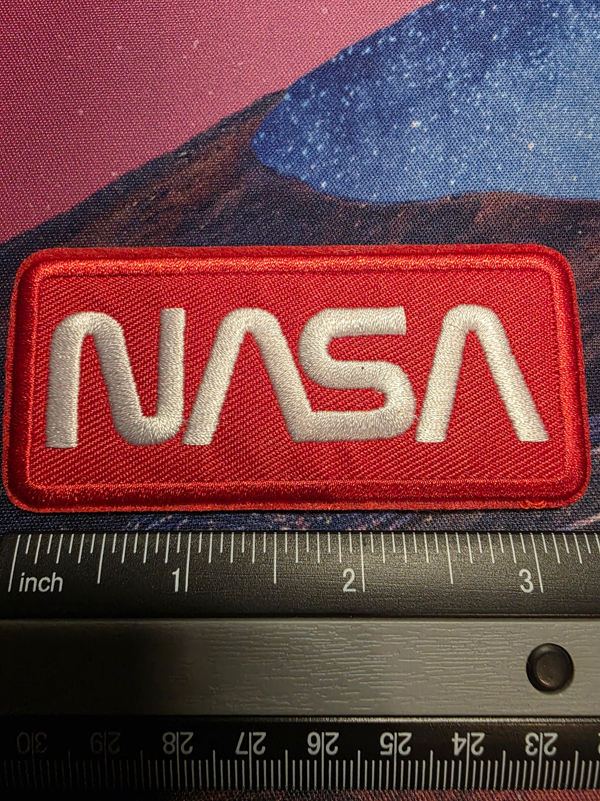 NASA- Worm Logo Iron On Patch