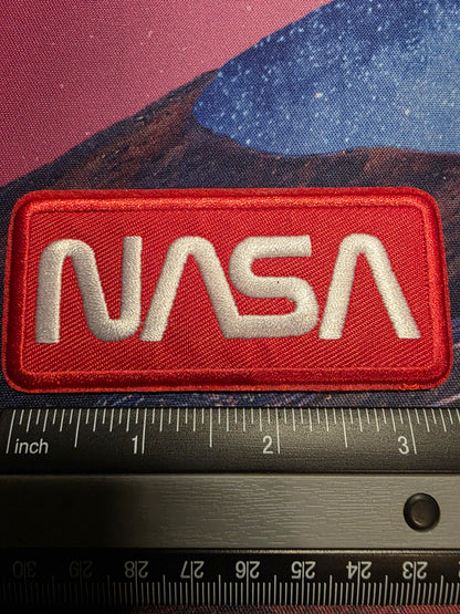 NASA- Worm Logo Iron On Patch