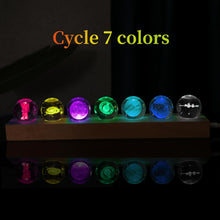 7 Pcs Planet 3D Solar System Crystal Ball Model Gift Space Astronomy Gift Planets Multicolor Universe
