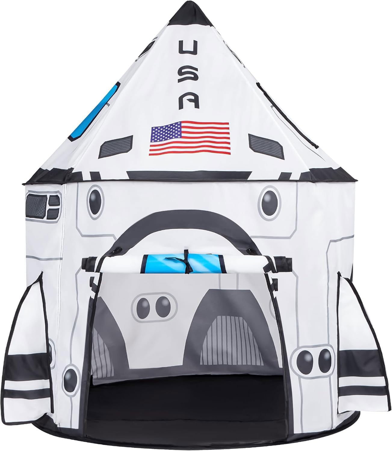 Rocket Ship Play Tent Pop up Play Tent Kids Indoor Outdoor Spaceship Playhouse Tent Set