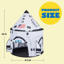 Rocket Ship Play Tent Pop up Play Tent Kids Indoor Outdoor Spaceship Playhouse Tent Set