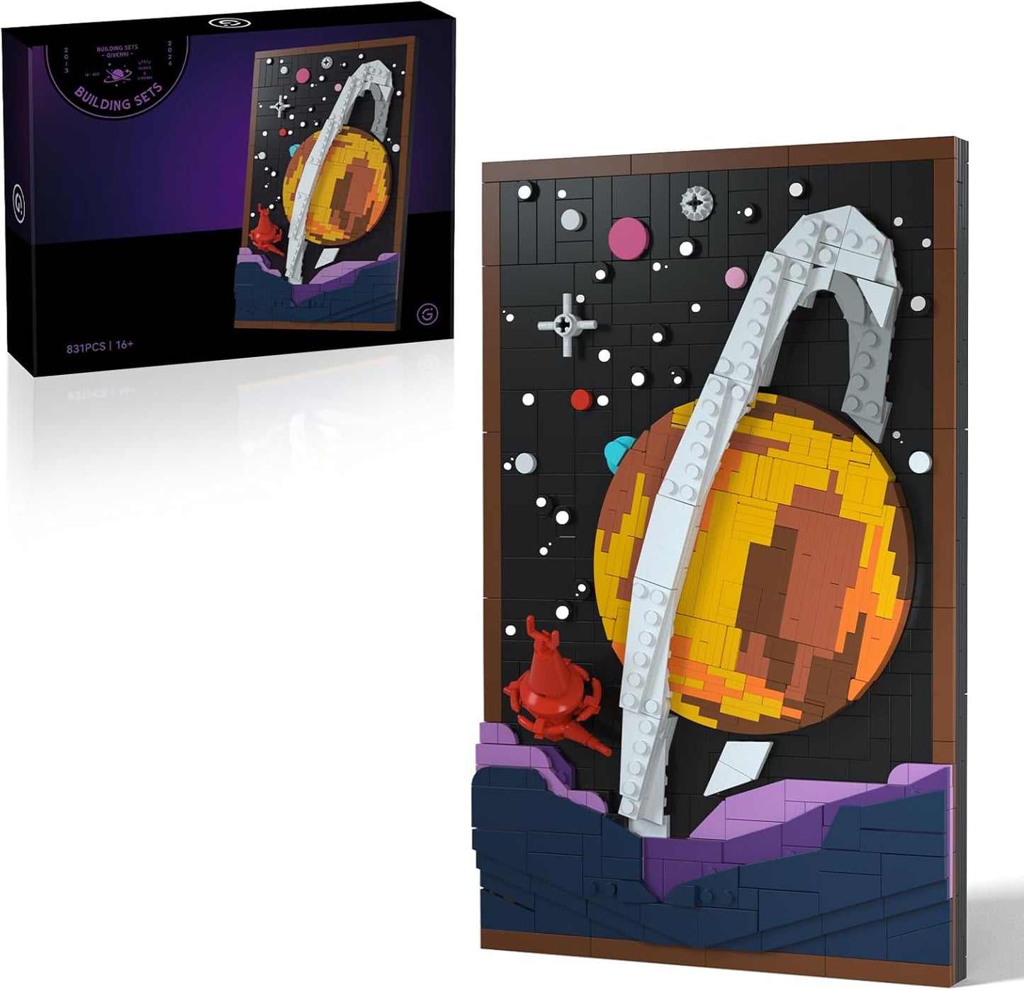 Art Planetary Exploration Space Building kit, Building Set for Adults, Gift Idea for Sci-Fi and Astronomy Lovers to Build and Hang or Display Freestanding, Home Décor Ideas for Living Room