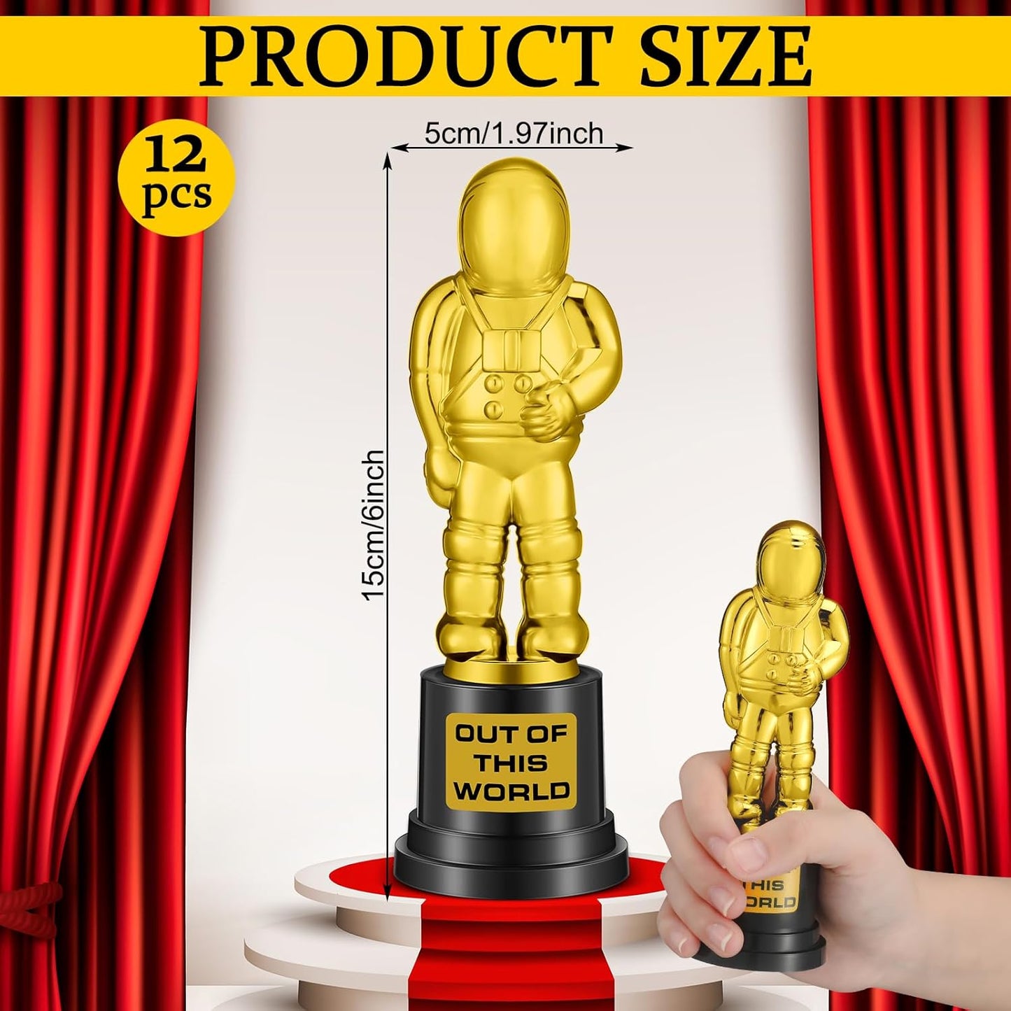 Gold Astronaut Trophy Plastic Winner Trophy Award