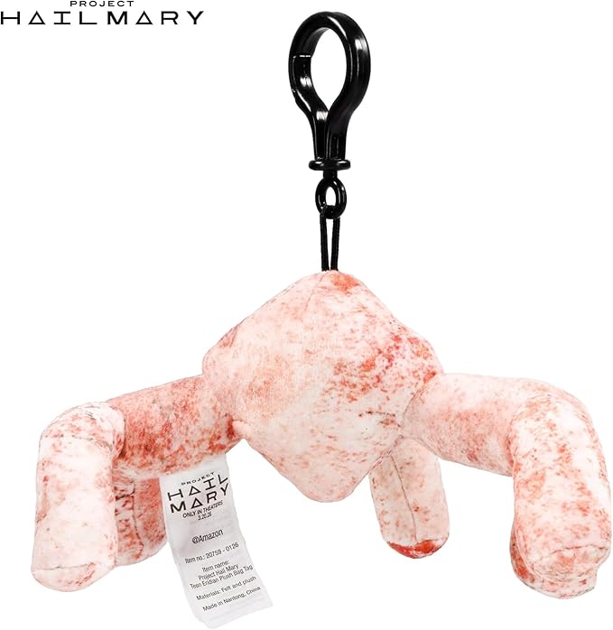 Project Hail Mary Teen Eridian Plush Bag Tag- Pink