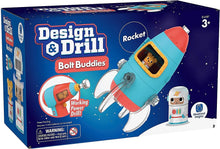 Educational Insights Design & Drill Bolt Buddies Rocket Take Apart Toy with Electric Toy Drill