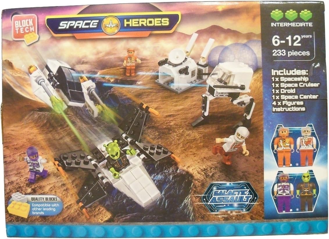Block Tech Space Heroes Galactic Assault 233 Piece Building Set