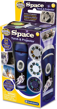 Brainstorm Toys: Space Torch and Projector, Creates Clear, Precise Images up to One Metre Wide, Fun Project Doubles as Handy Torch Flashlight