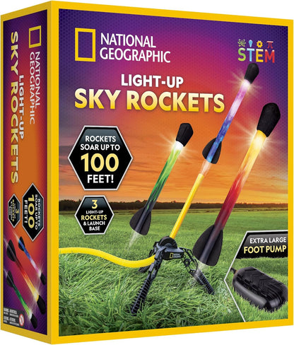 NATIONAL GEOGRAPHIC® Air Rocket Toy – Ultimate LED Rocket Launcher