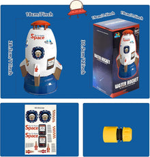Water Rocket Sprinkler for Kids, Outdoor Sprinkler Rocket Launcher Toy for Backyard, Summer Water Toys for Kids