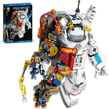 Space Astronaut Toy Collectible Astronaut Toy with Display Stand, Creative Space Exploration Astronaut Building Kit Gifts for Adults Space Astronaut Toy Space Toys （663 Pieces）