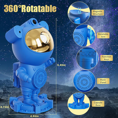 Astronaut Galaxy Moon Star Projector