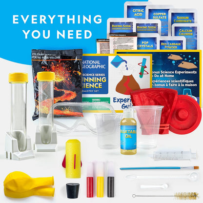 NATIONAL GEOGRAPHIC® Stunning Chemistry Set - Mega Science Kit with 45 Easy Experiments