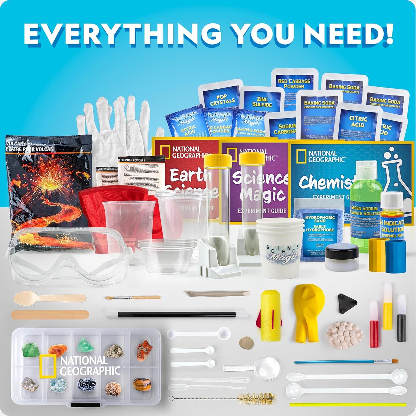 NATIONAL GEOGRAPHIC® Mega Science Lab - Science Kit for Kids with 130+ Easy Experiments