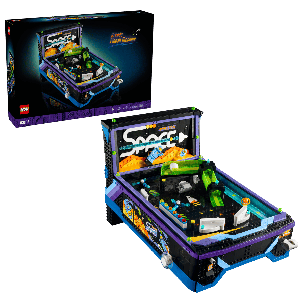 LEGO® Icons Arcade Space Pinball Machine (11374)