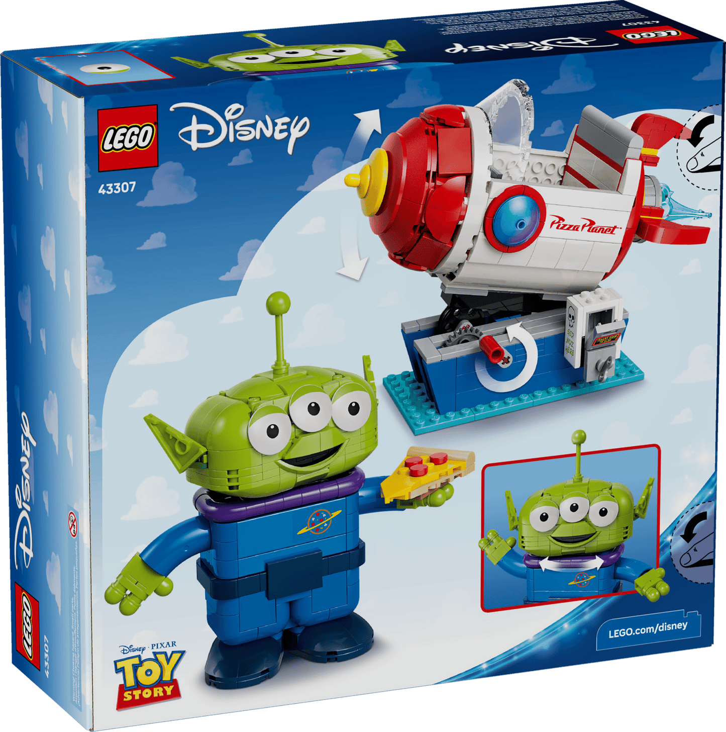 LEGO® ǀ Disney and Pixar Toy Story Alien with Pizza Planet Rocket Ride (43307)