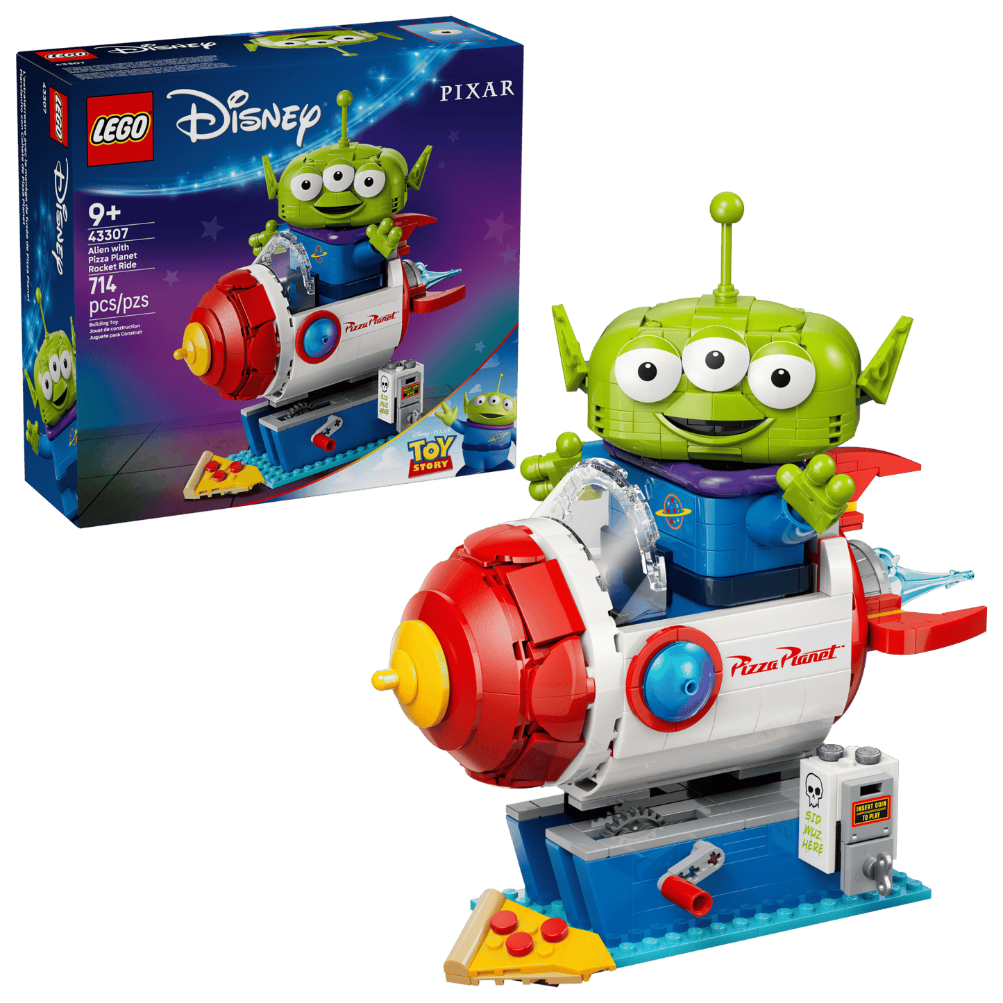 LEGO® ǀ Disney and Pixar Toy Story Alien with Pizza Planet Rocket Ride (43307)